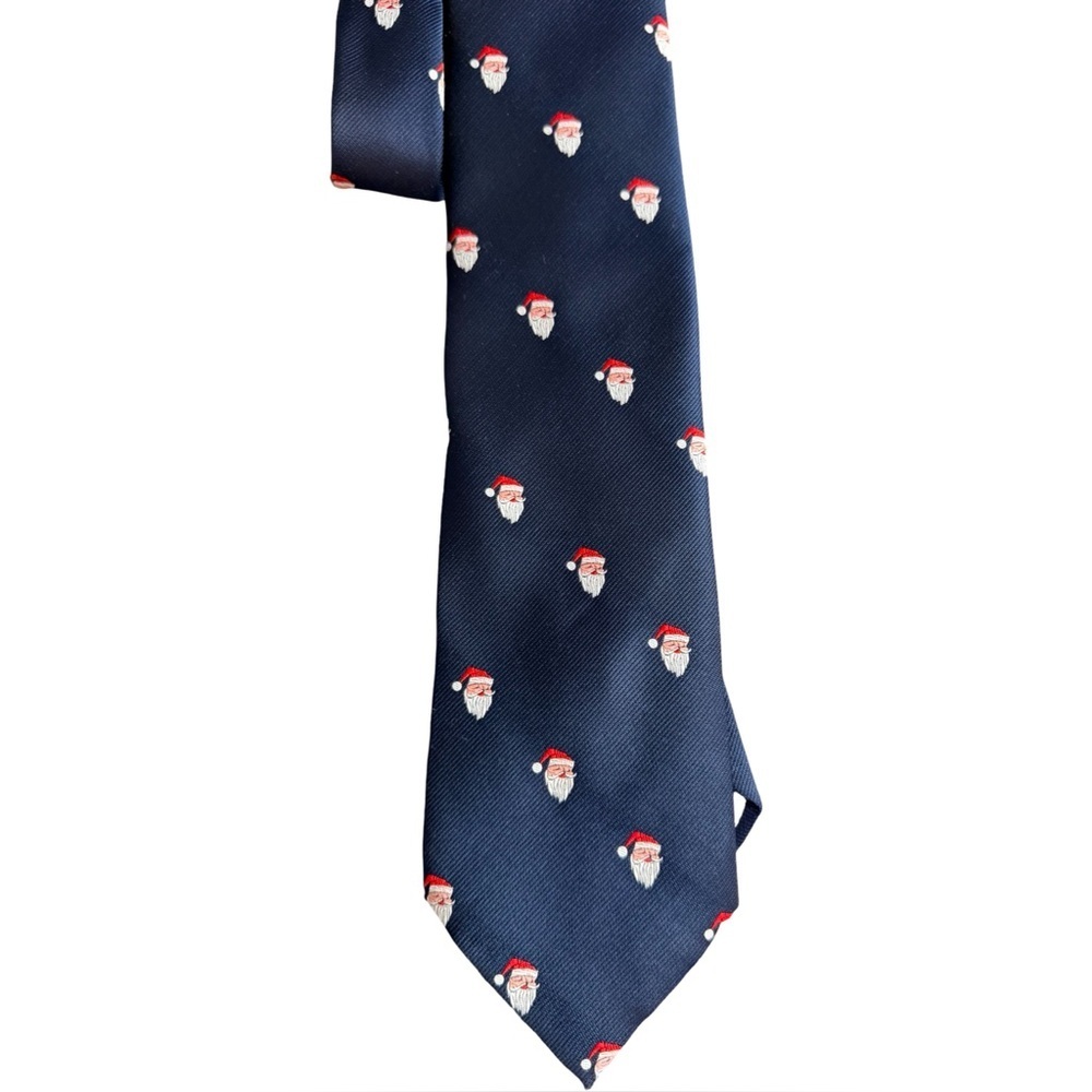 🎅 Navy Santa Claus Tie | Festive Holiday Classic 🎄